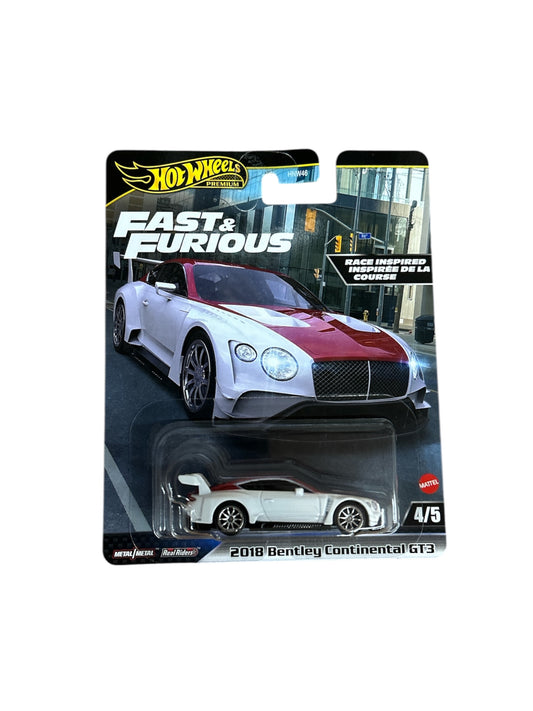 Premium Hot Wheels Fast & Furious 2018 Bentley Continental GT3