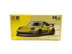 Pop Race 1:64 Scale Porche RWB 997 Yellow
