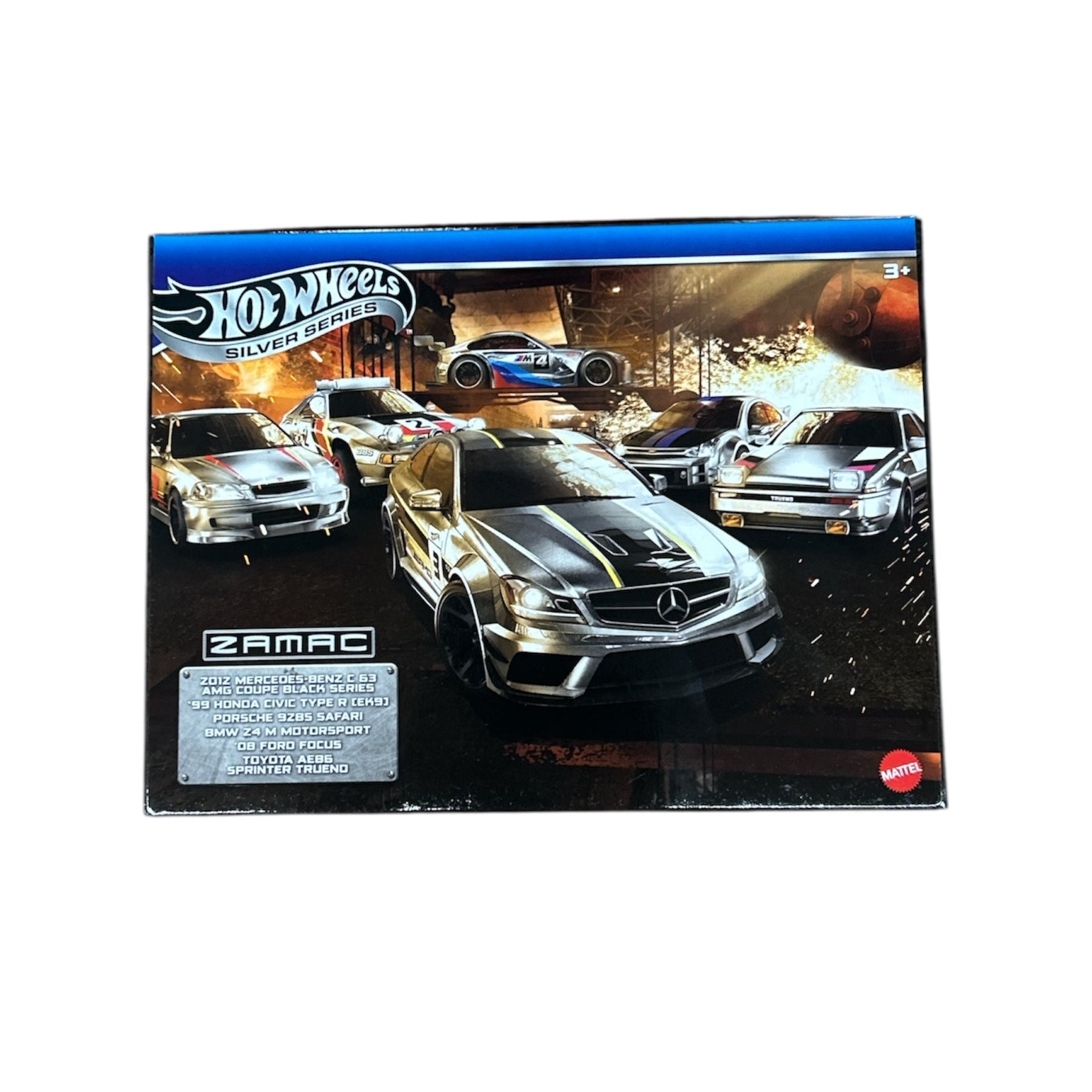 Cocoland Toyz Hot Wheels Silver Series ZAMAC collector set featuring exclusive die-cast vehicles in premium display packaging