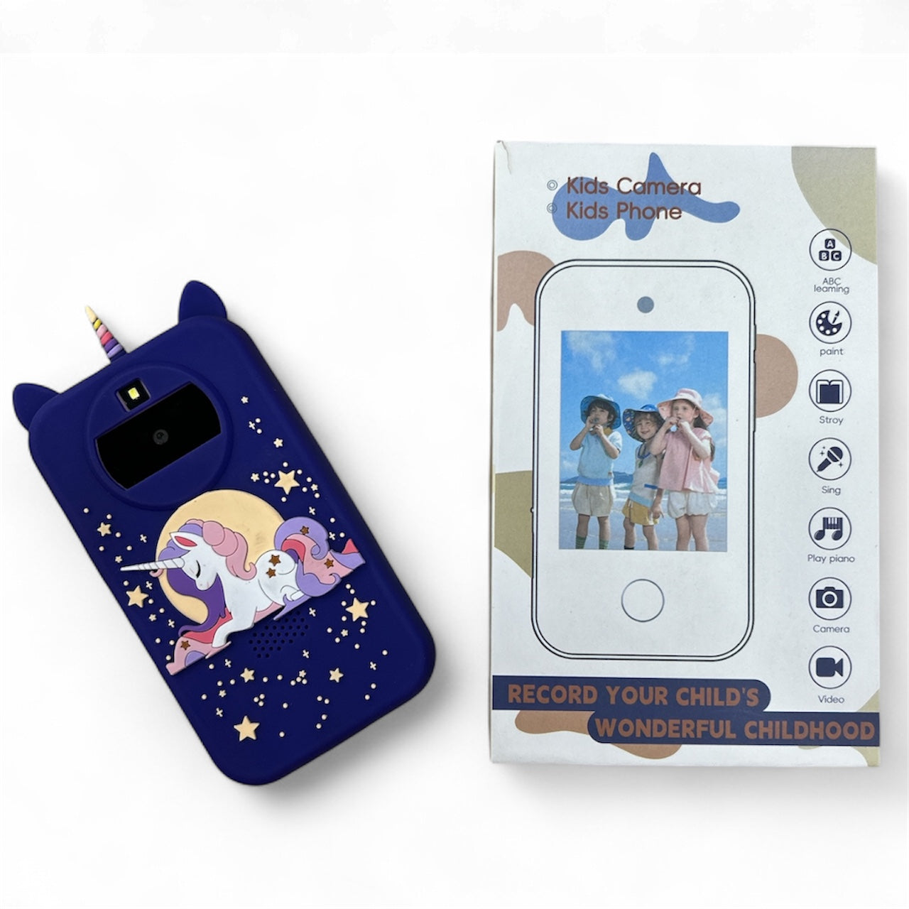 Kids Smart Phone for Girls and Boys, Festival Birthday Gifts for Girls Boys Age 3-10 Kids Toys Cell Phone, 2.8" Touchscreen Learning Play Toy Phone with Dual Camera, Game, Music Player (Pink) (Blue)