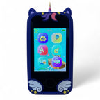 Kids Smart Phone for Girls and Boys, Festival Birthday Gifts for Girls Boys Age 3-10 Kids Toys Cell Phone, 2.8" Touchscreen Learning Play Toy Phone with Dual Camera, Game, Music Player (Pink) (Blue)