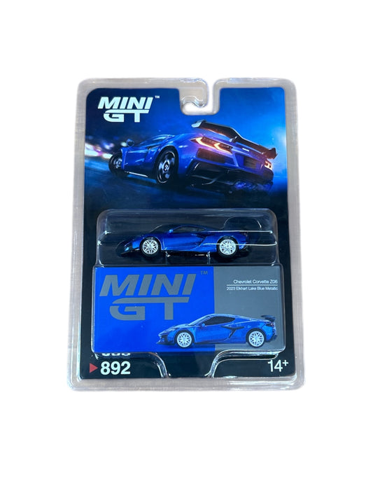 MINI GT Chevrolet Corvette Z06 2023 Elkhart Lake Blue Metallic