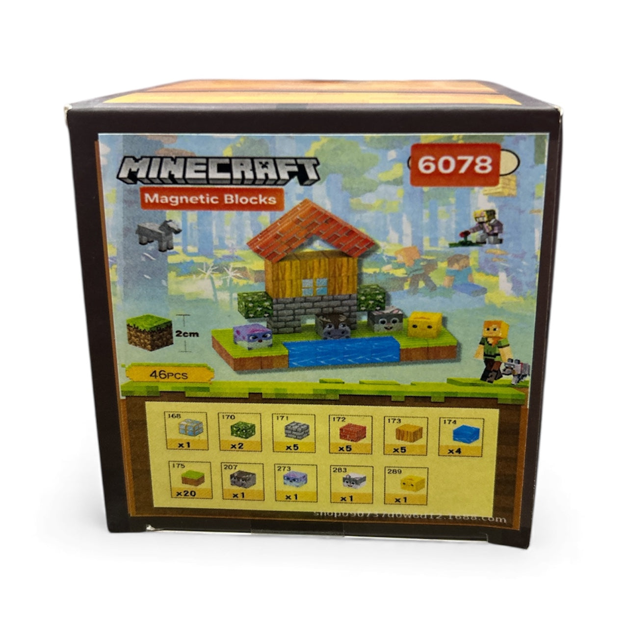My World" Branded Magnetic Block Set, Inspired By The Popular Video Game Minecraft