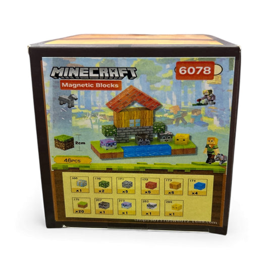 My World" Branded Magnetic Block Set, Inspired By The Popular Video Game Minecraft