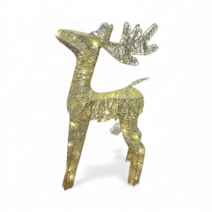 This festive decoration is a light figure in the shape of a reindeer, specifically designed for the Christmas season