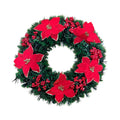 Artificial Christmas Poinsettia and Berry Wreath