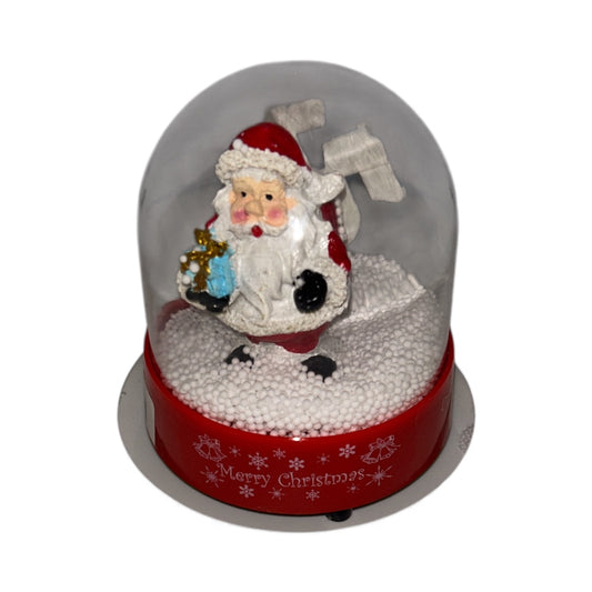 Christmas Snow Globe with Santa Claus Figurine