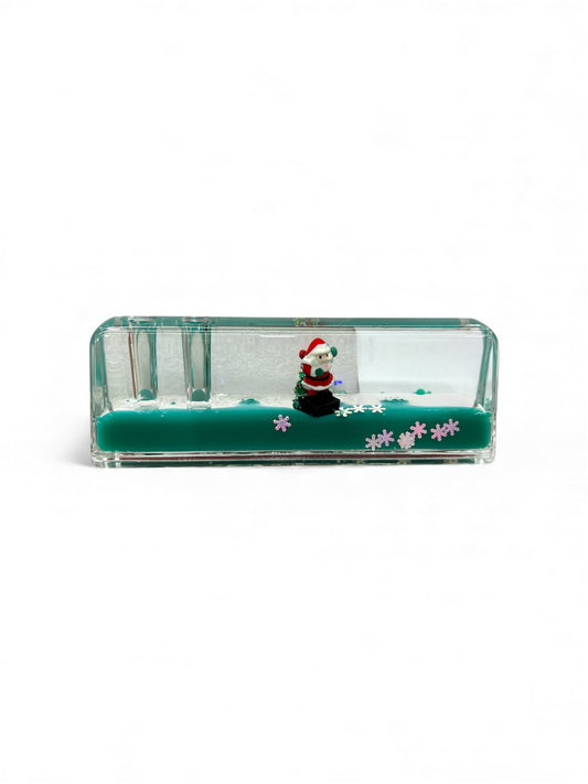 Christmas Decorative Water Toy Green Santa Claus