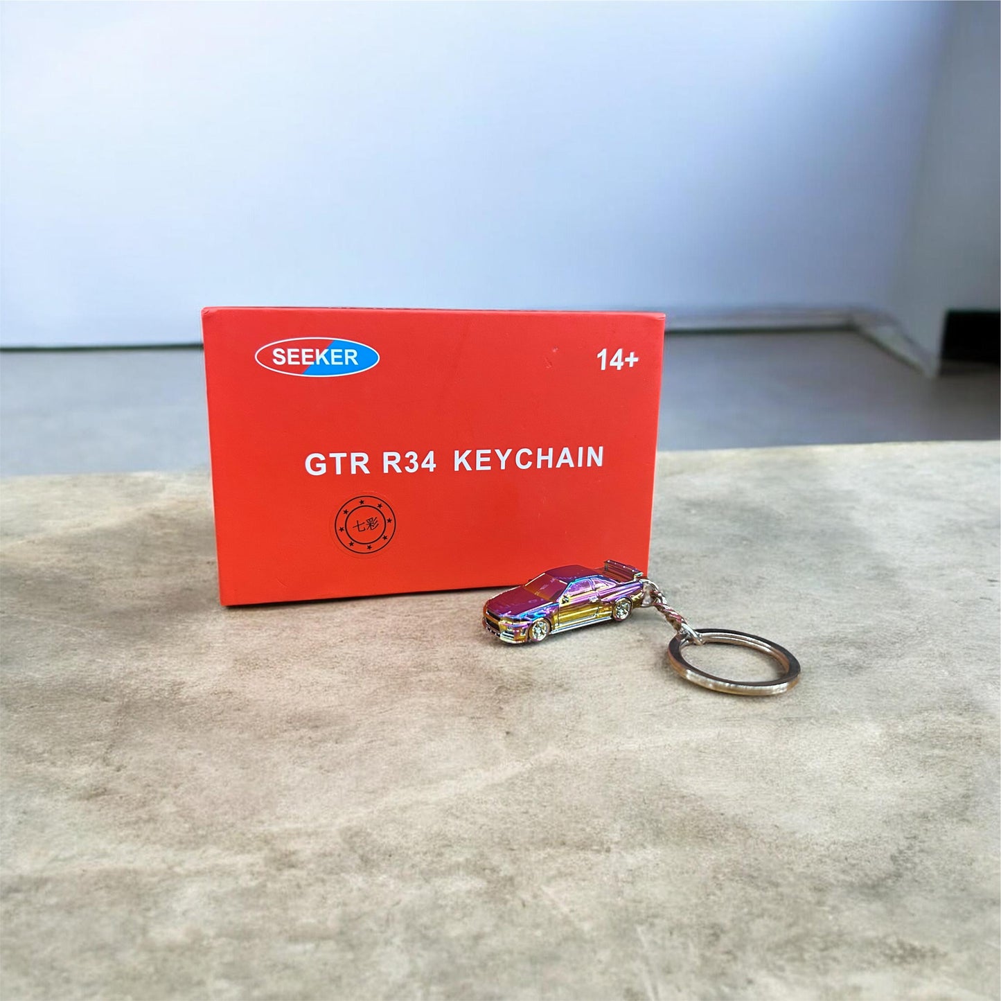 Seeker Brand 1:87 Scale Diecast Metal Keychain Nissan Skyline GT-R R34