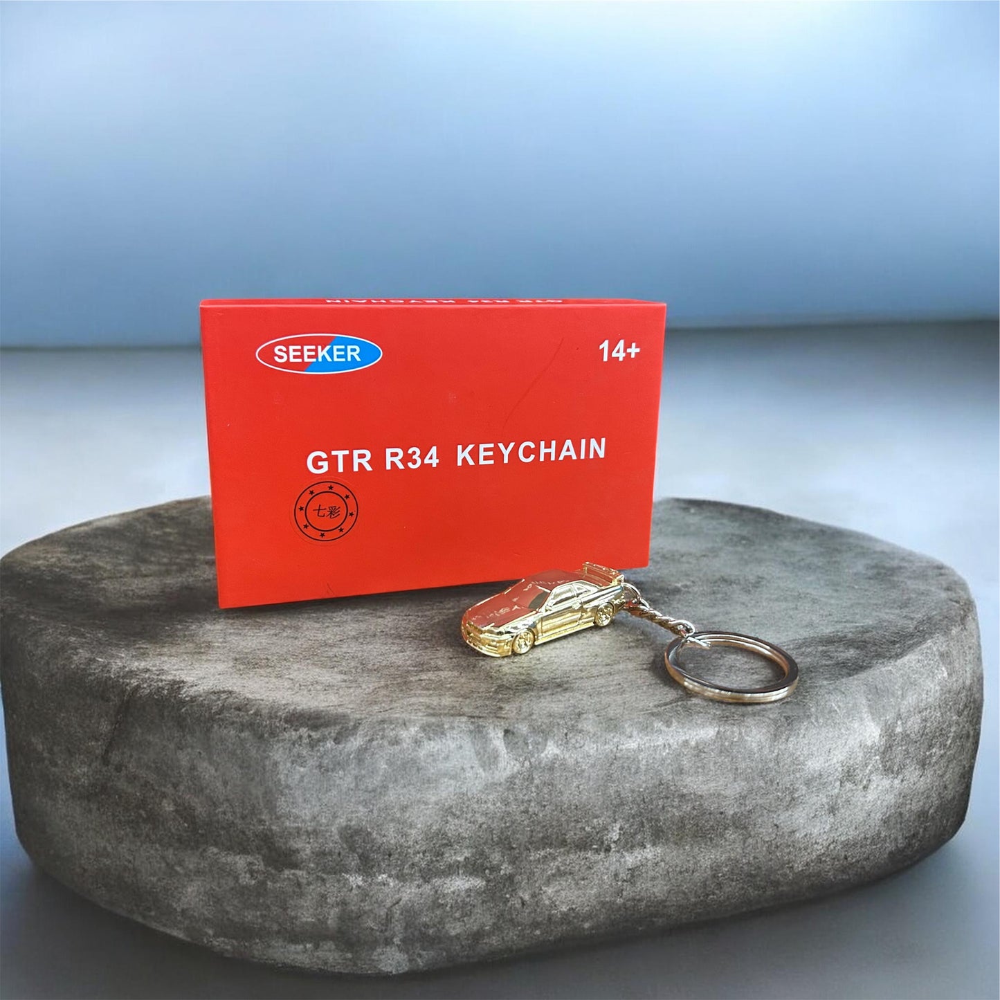 Seeker Brand 1:87 Scale Diecast Metal Keychain Nissan Skyline GT-R R34