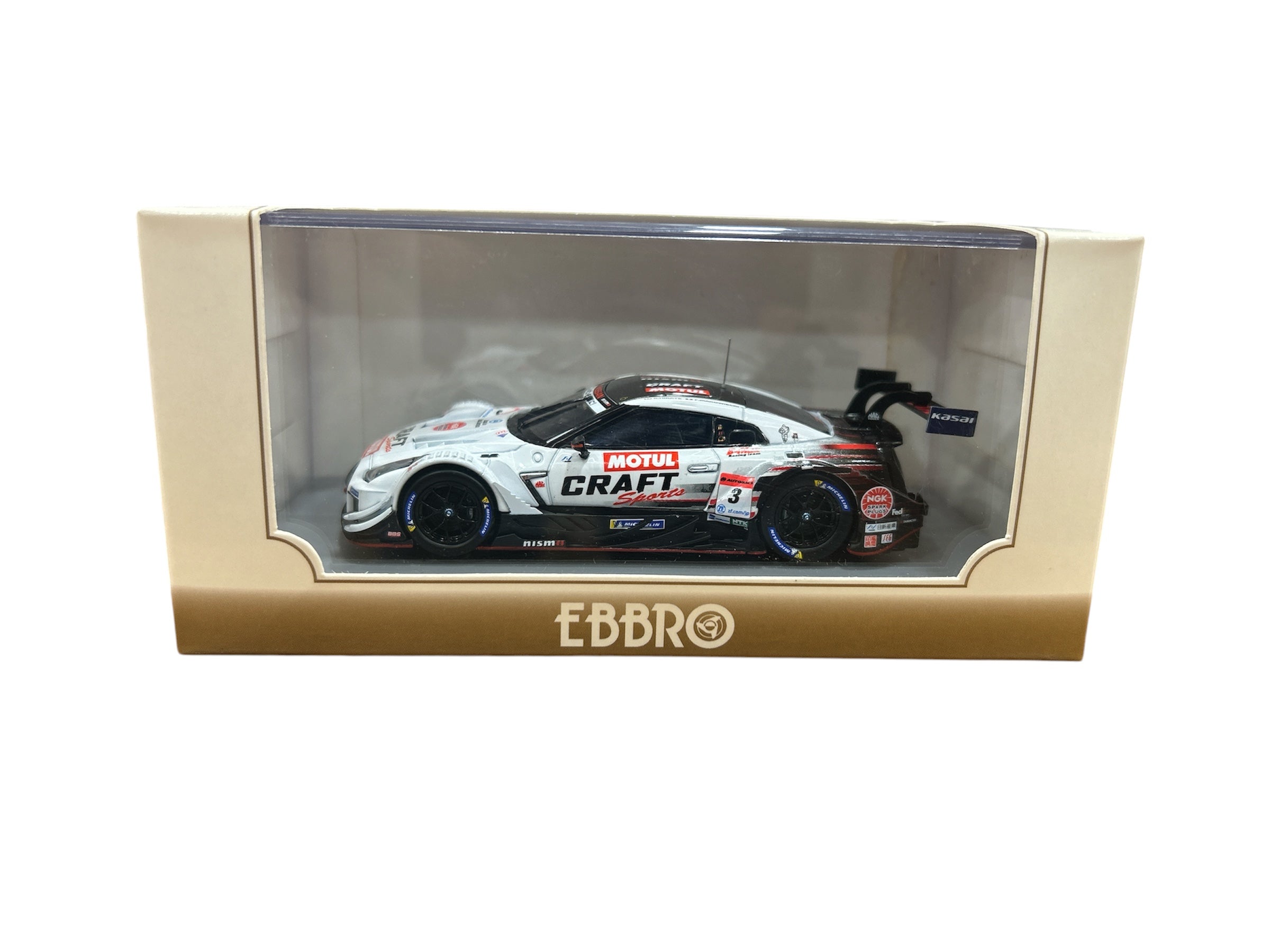 EBBRO 1:43 Scale Diecast Model Craftsports Motul Nissan GT-R Nismo GT500 2019 Super GT Series.