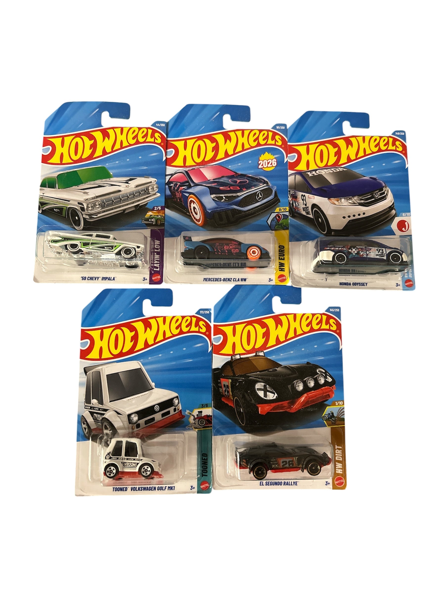 2026 G Case Hotwheels Mainline (Set of 5)