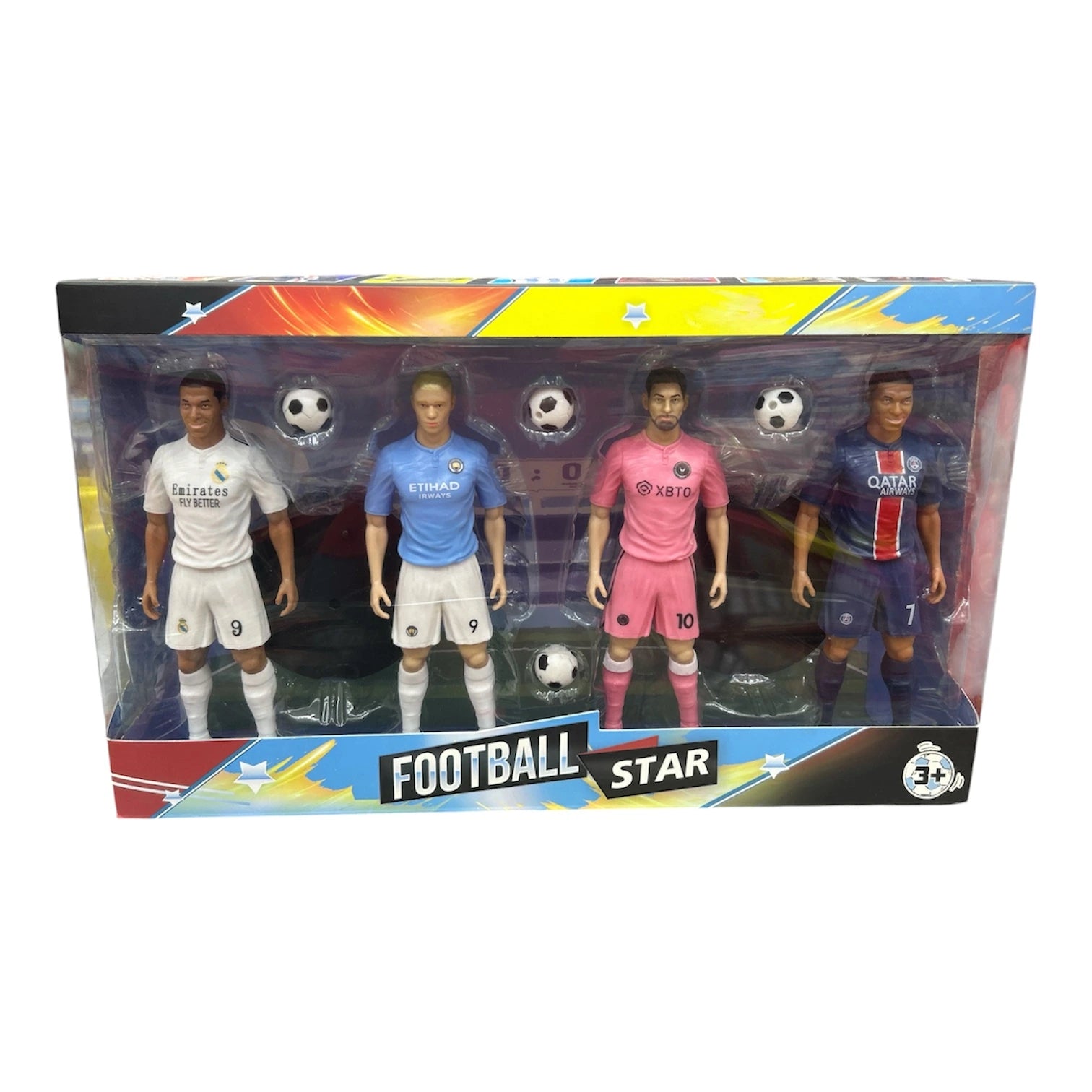 Football Star 4-Piece Soccer Action Figure Toy Set