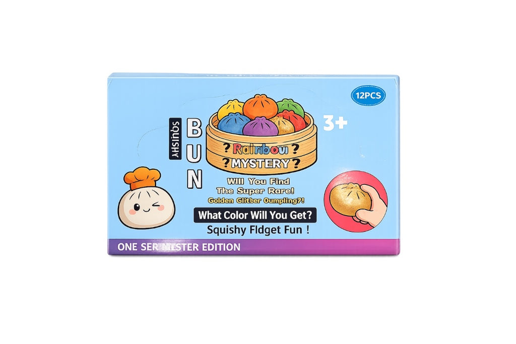 Squishy Bun Rainbow Mystery Dumpling Toy Glitter Edition ( Pack Of 2 )