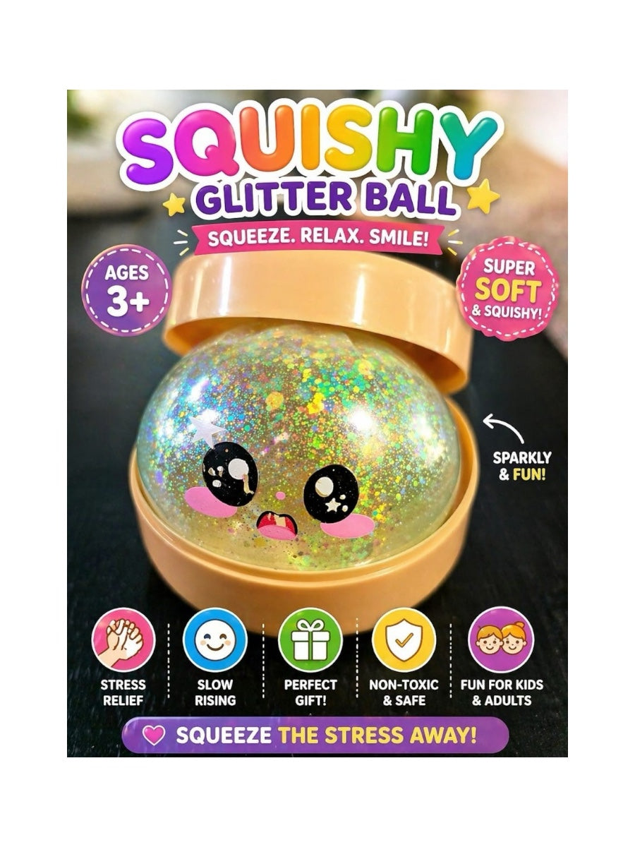 Squishy Bun Rainbow Mystery Dumpling Toy Glitter Edition ( Pack Of 2 )