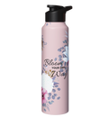 Speedex Stainless Steel Water Bottle in the Pink Blossom design