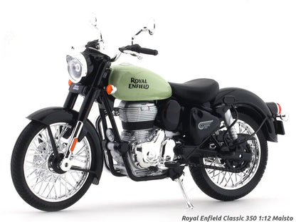 Maisto Royal Enfield Classic 350 Reddich Green Scale 1/12