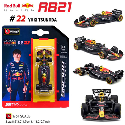 Official Bburago Formula Racing 1:64 Diecast Scale Model - Oracle Red Bull Racing RB21 22 Yuki Tsunoda