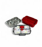 Smiggle Marvel Spider-Man 3 Portion Stainless Steel Lunch Box