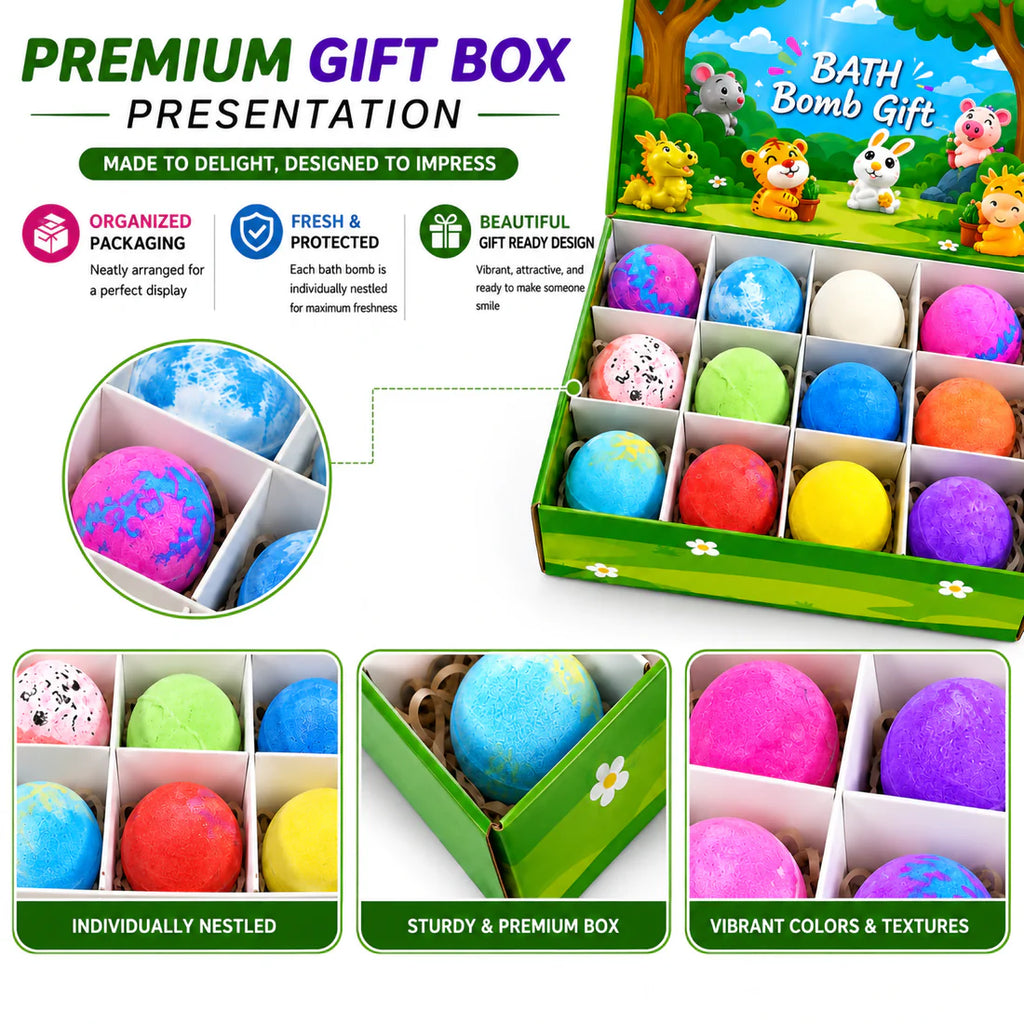 Bath Bombs Sea Animals Gift (12 Surprise Toy Inside) Bathbombs