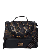 Smiggle Black Large Livewire Double Lunchbox With Strap