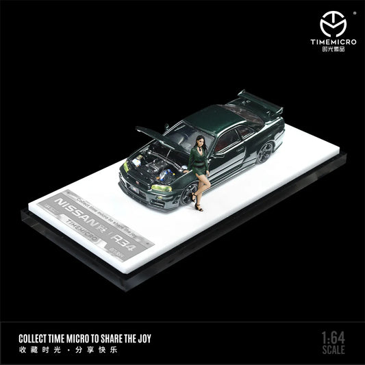 Timemicro Nissan Skyline GT-R R34 Dark Green Limited EdItion