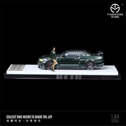 Timemicro Nissan Skyline GT-R R34 Dark Green Limited EdItion