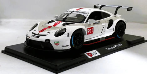 Porsche 911 RSR GT White Racing Car Front View Cocoland Toys