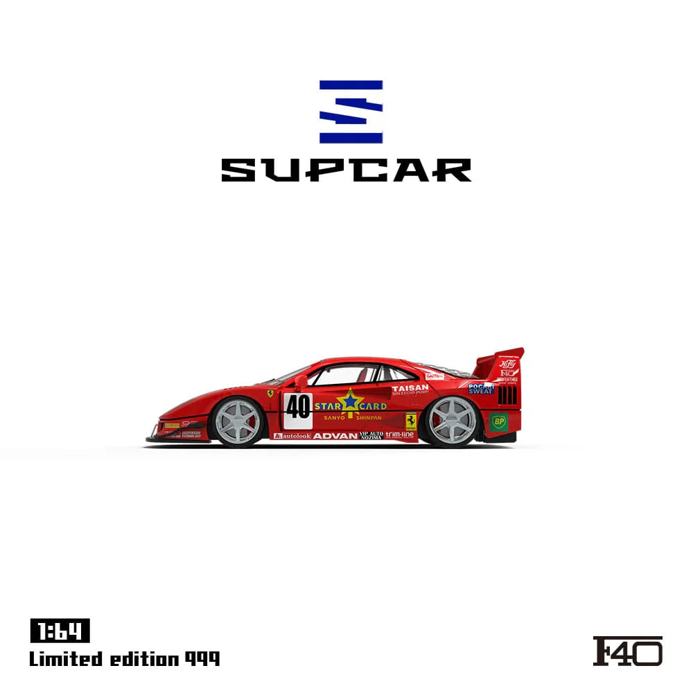 SUPERCAR  1:64 Taisan Star Card Ferrari F40 JGTC 1994 #40