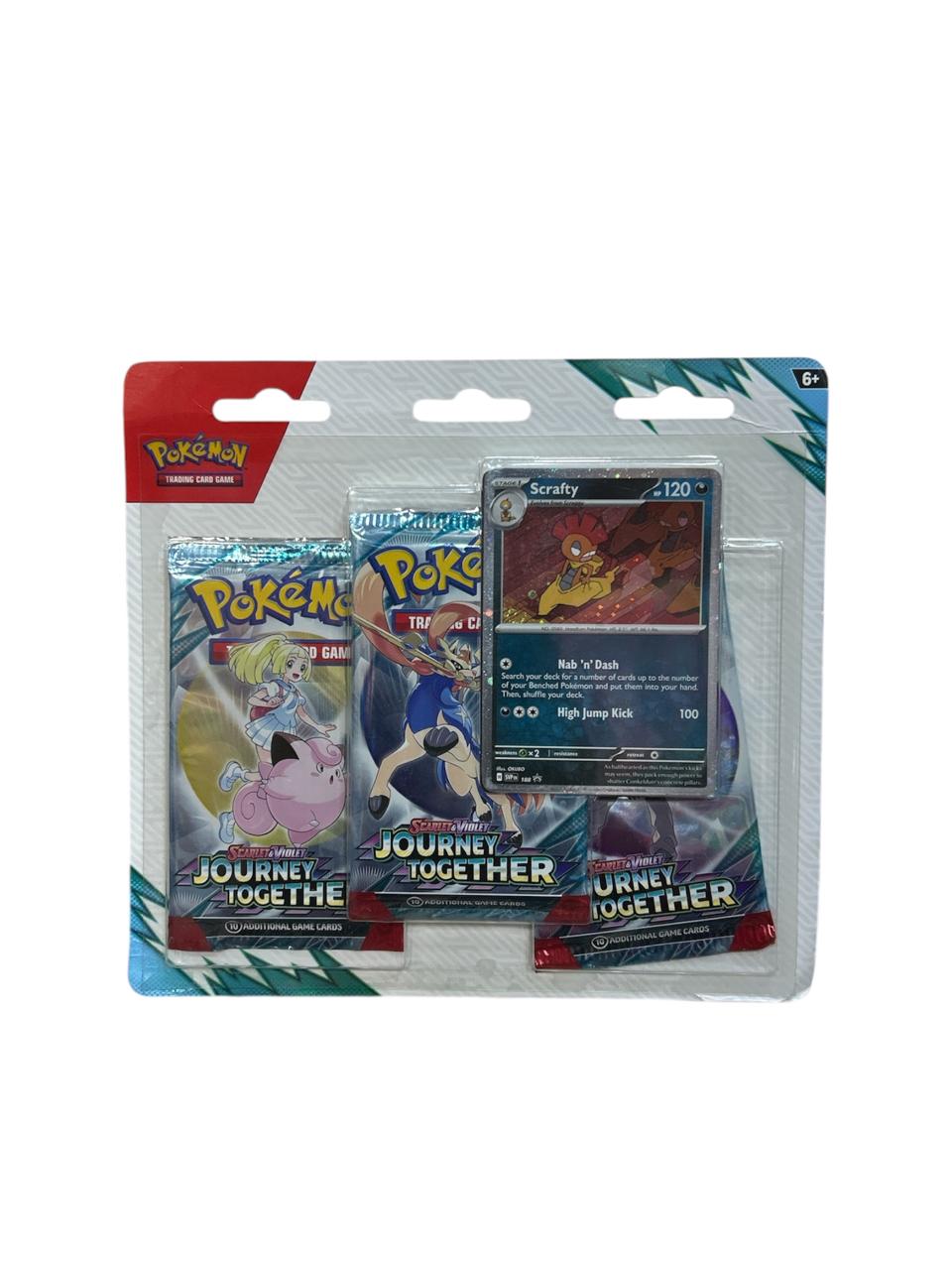 Pokemon TCG: Scarlet & Violet — Journey Together Three-Booster Blister - Scrafty