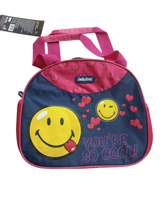 Smily Cartoon Print Insulated Lunch/Tiffin Bag for Kids for School, Travel & Picnic