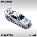 TimeMicro Nissan Skyline GT-R R34 (Drift Flame White)