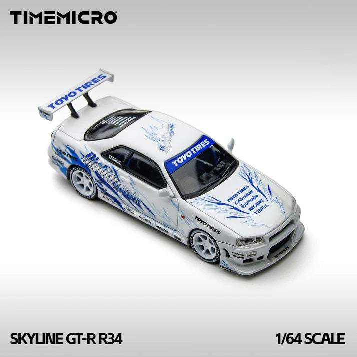 TimeMicro Nissan Skyline GT-R R34 (Drift Flame White)