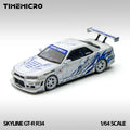 TimeMicro Nissan Skyline GT-R R34 (Drift Flame White)