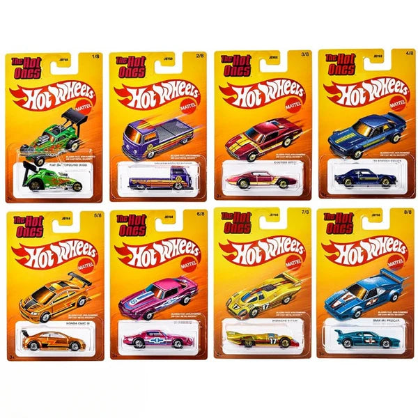 Hot Wheels The Hot Ones - Scale 1:64 2025 Blazing Fast Die-Cast Metal Racers - Set Of 8
