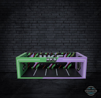 Garage Diorama For 1:64 Scale Model Cars