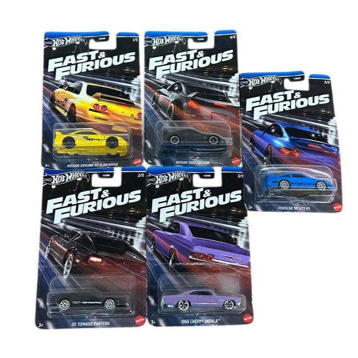 Hotwheels Fast & Furious Set Of 5