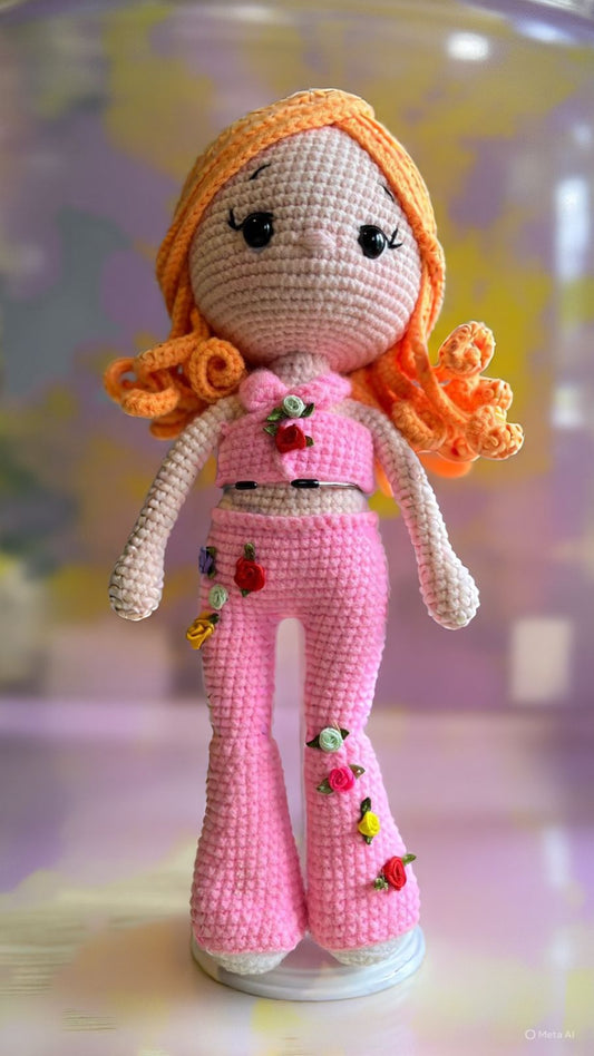 Barbie Style Crochet Doll For Kids Or Collector Handmade Toys Made By Vietnam