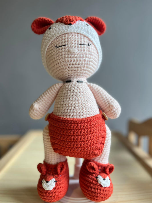 A sweet and sleepy crocheted baby doll Handmade Toys Made By Vietnam
