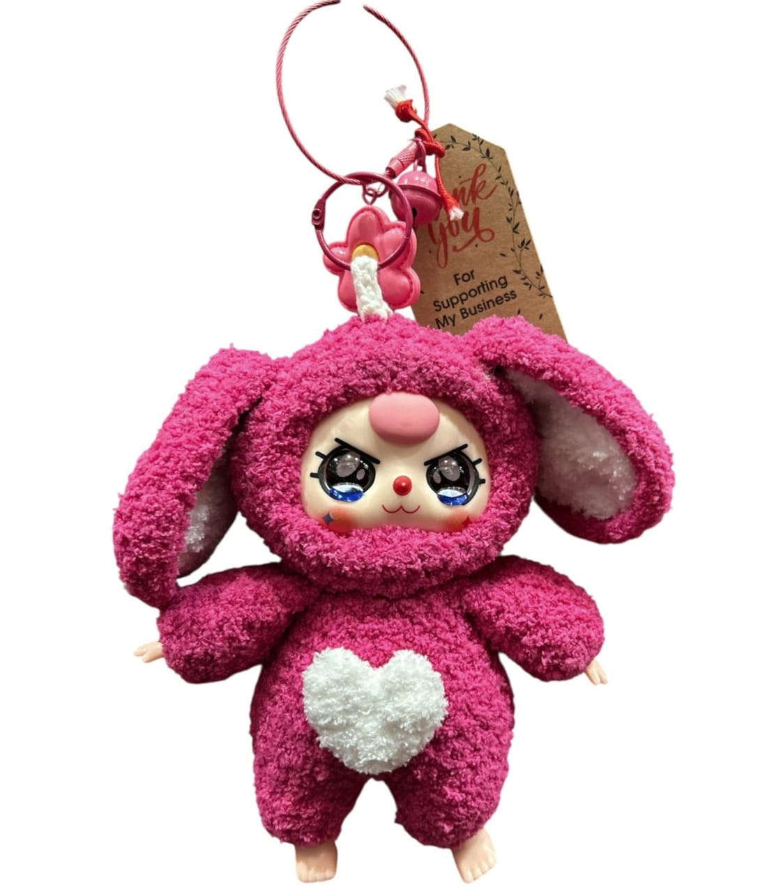 A delightful addition to any plush collection Cutest bag charms are here "Meet our adorable plush toy with a cute anime