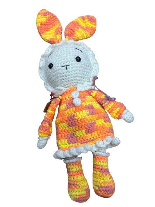 Crochet Doll With Rabbit Ears And Beautiful Eyes