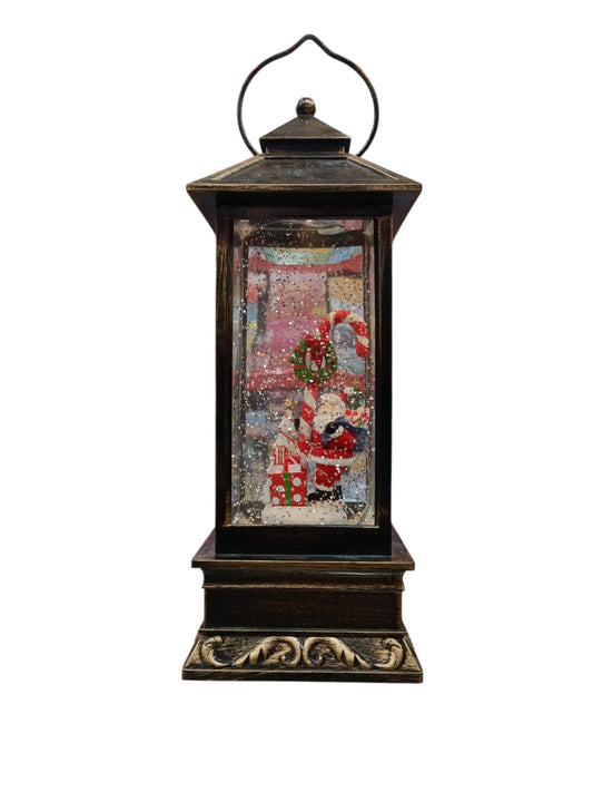 Christmas Snow Globe Lighted Musical Lantern
