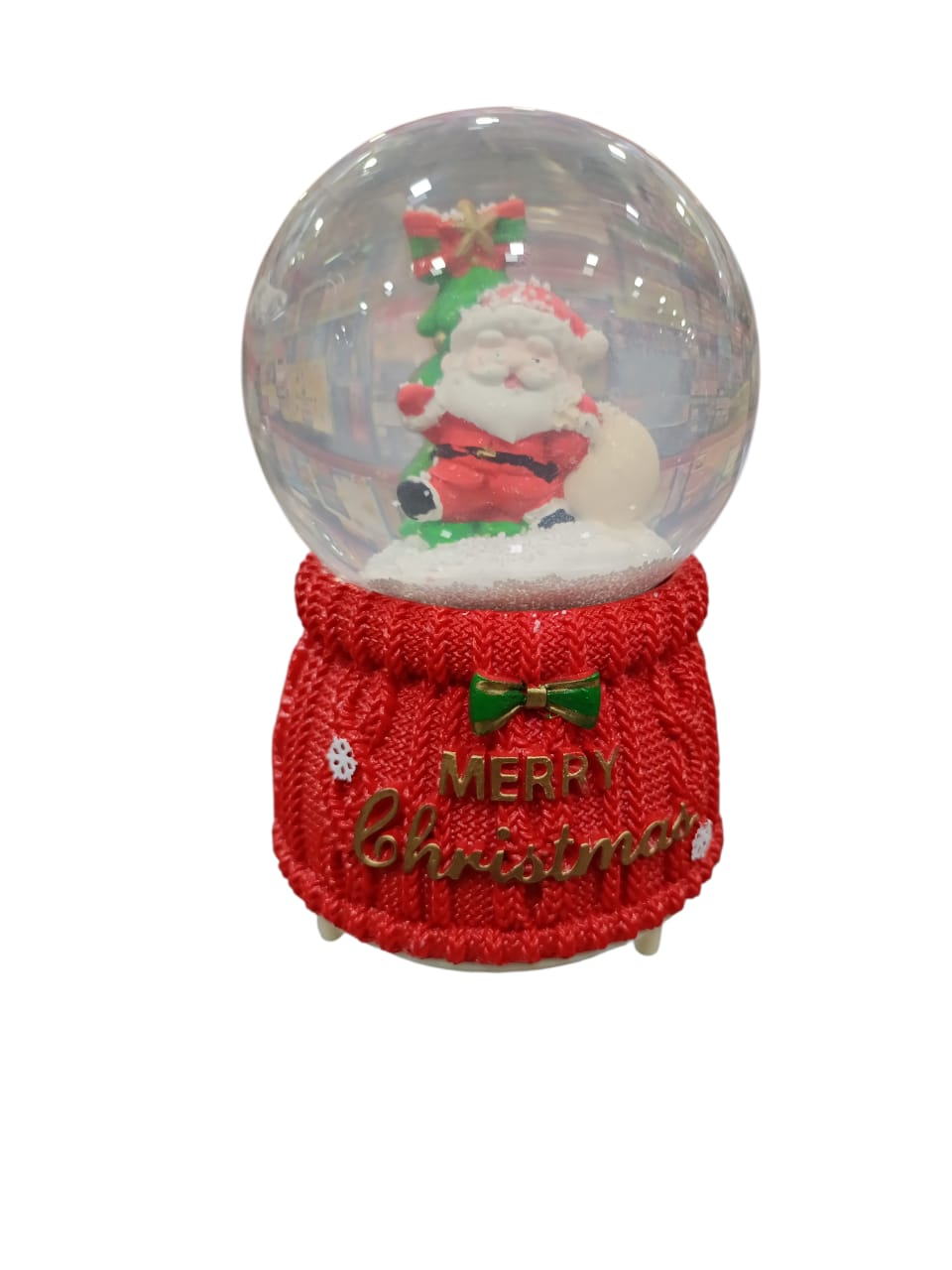 Merry Christmas Santa Snow Globe