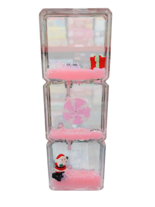 Pink Liquid Motion Bubbler Timer with Christmas