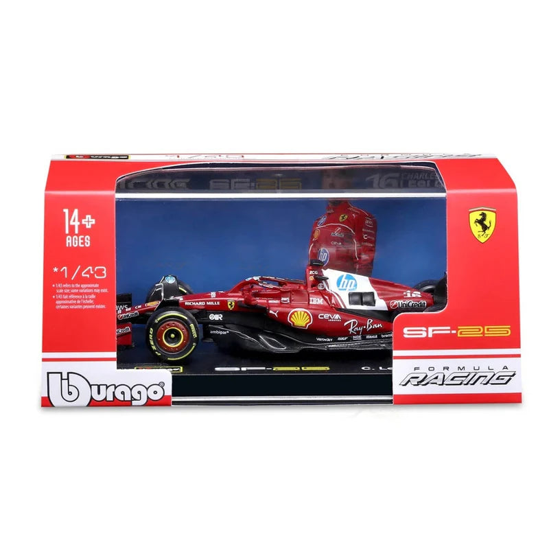 Bburago 2025 Ferrari SF-25 No. 16 Charles Leclerc Australia GP - Scale 1 : 43 Diecast Scale Mode