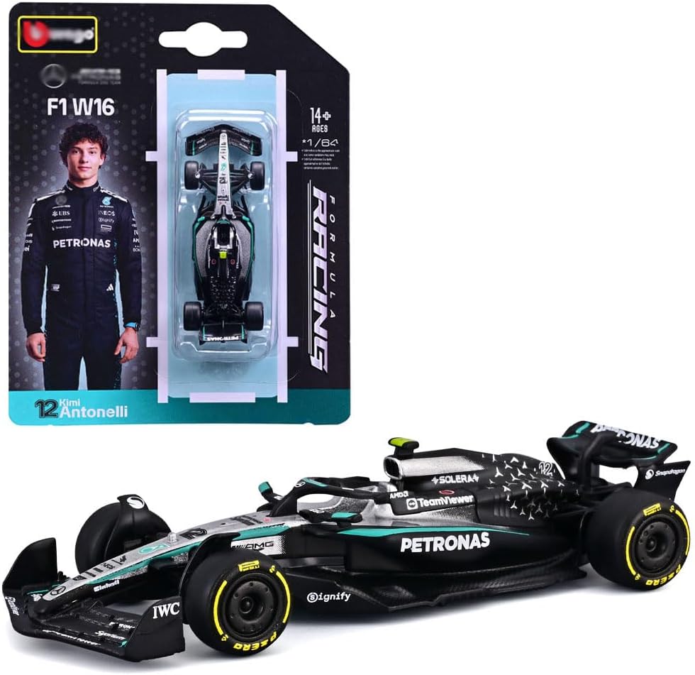 Bburago Mercedes AMG W16 #12 Kimi Antonelli 2025 Formula 1 model Cocoland Toys