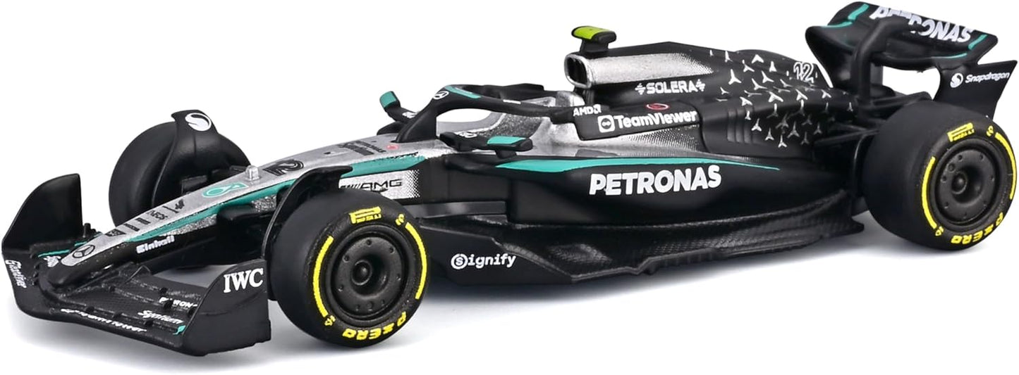 Official Bburago 2025 Mercedes-AMG W16 \#12 Kimi Antonelli 1:64 Scale Die-Cast Model Car