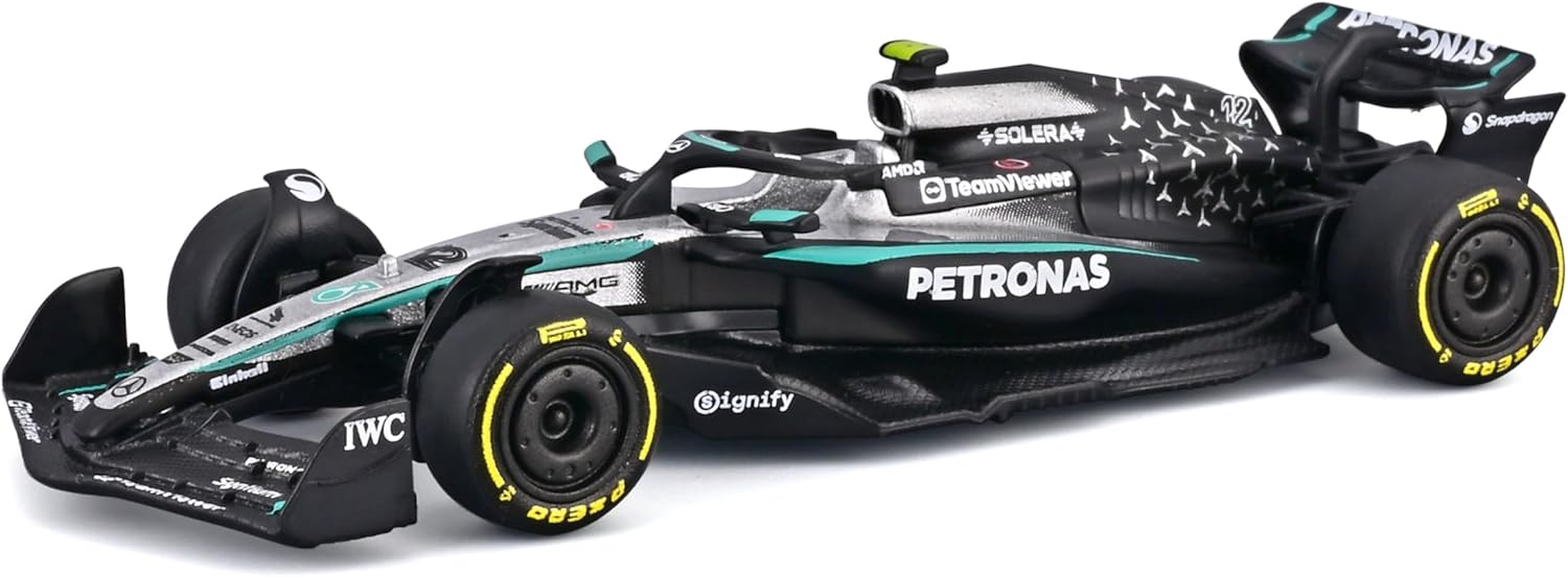 Official Bburago 2025 Mercedes-AMG W16 \#12 Kimi Antonelli 1:64 Scale Die-Cast Model Car