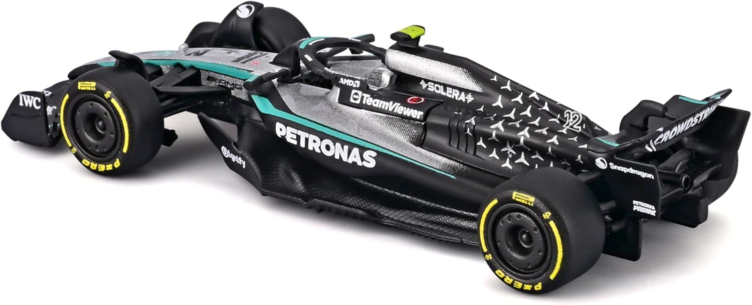 Official Bburago 2025 Mercedes-AMG W16 \#12 Kimi Antonelli 1:64 Scale Die-Cast Model Car
