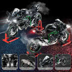 Speed Motocycle 1:9 Scale Kawasaki Ninja H2R Diecast Motorcycle Model with Display Stand